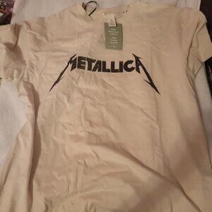 Womens H&M Metallica Oversized Shirt Size S